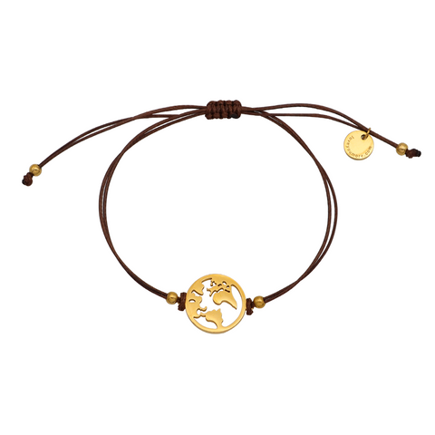 Savannah Cord Bracelet with World