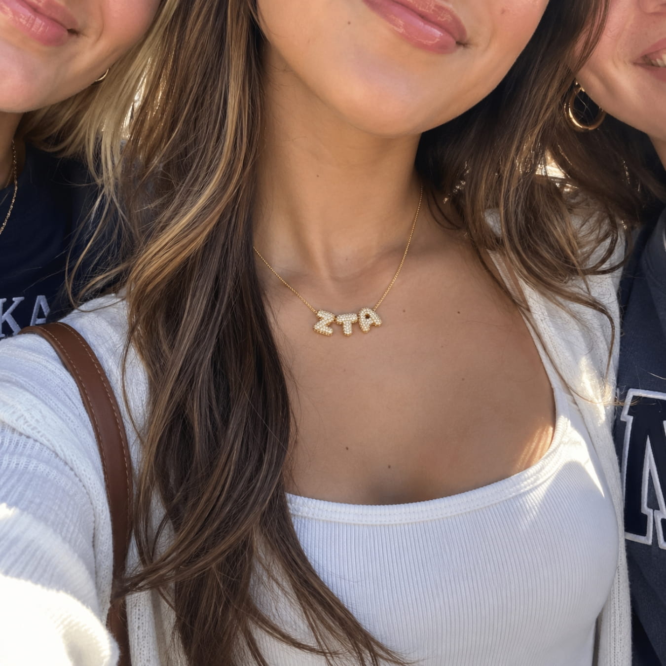 ZTA Tau Alpha Sorority Gold Necklace