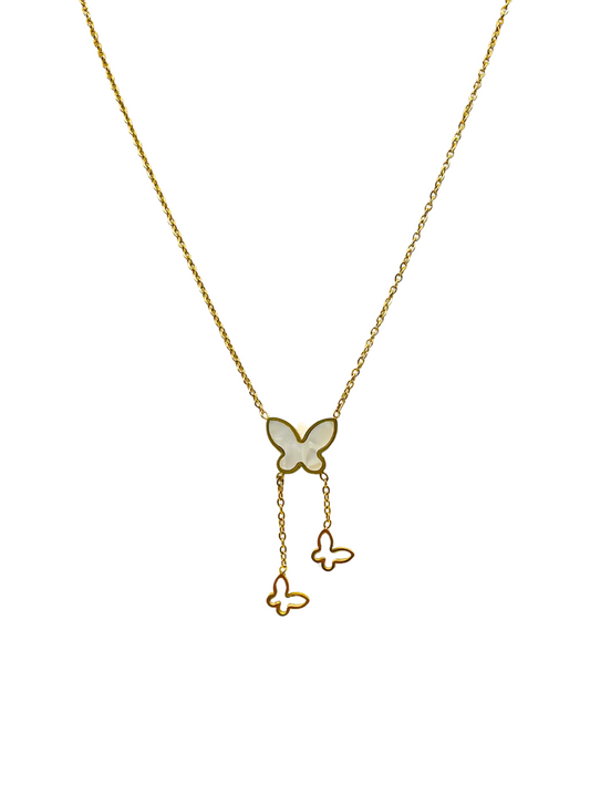 Butterfly Kisses Gold Necklace