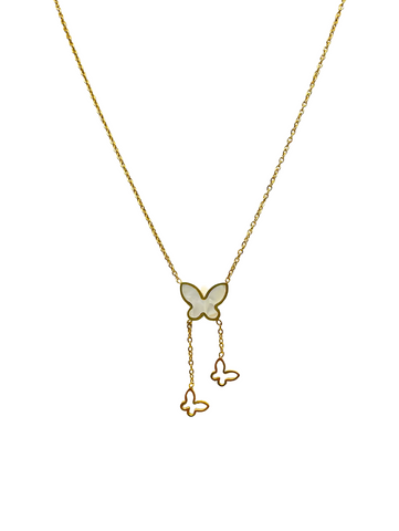 Butterfly Kisses Gold Necklace