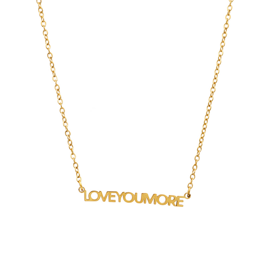 Mini Love You More Bar Gold Necklace