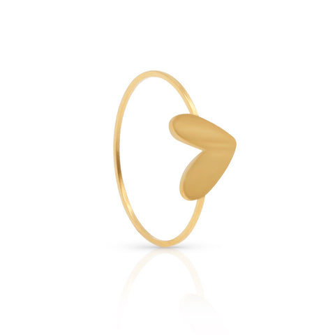 The Dainty Heart Gold Ring