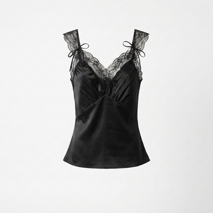 Black Lace Cami Mini Top