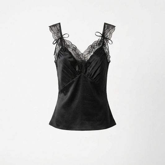 Black Lace Cami Mini Top