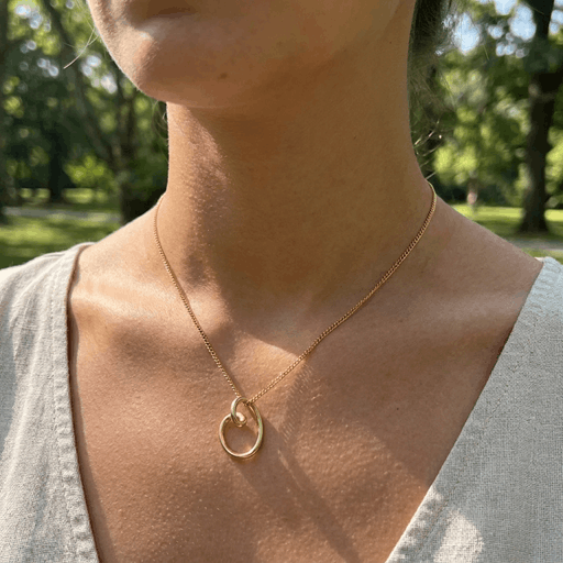 The Scribble Heart Gold Necklace