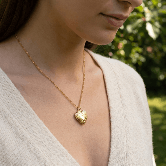 The Open Your Heart Locket Gold Necklace