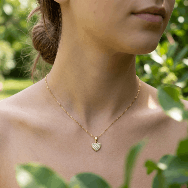 The Heart of Glitter Gold Necklace
