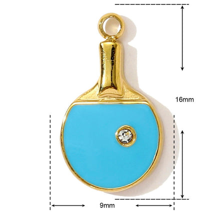 The Colorful Ping Pong Paddle Necklace
