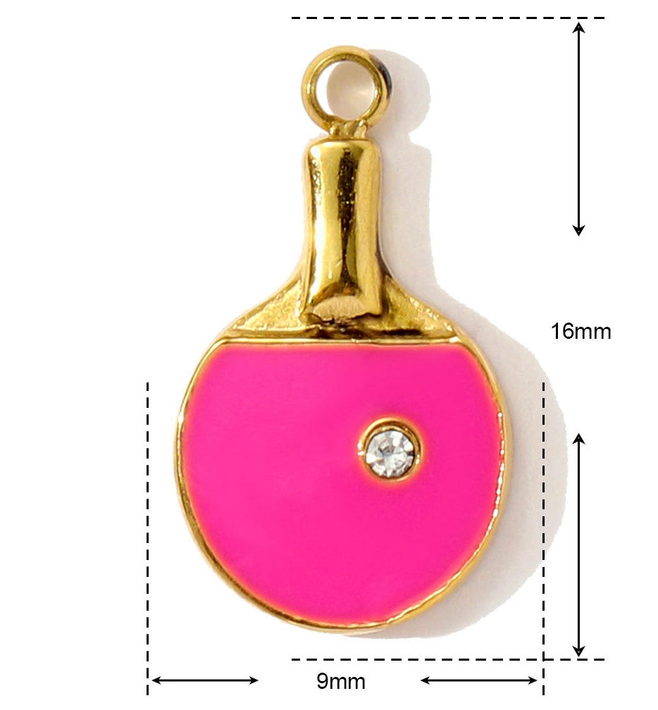 The Colorful Ping Pong Paddle Necklace