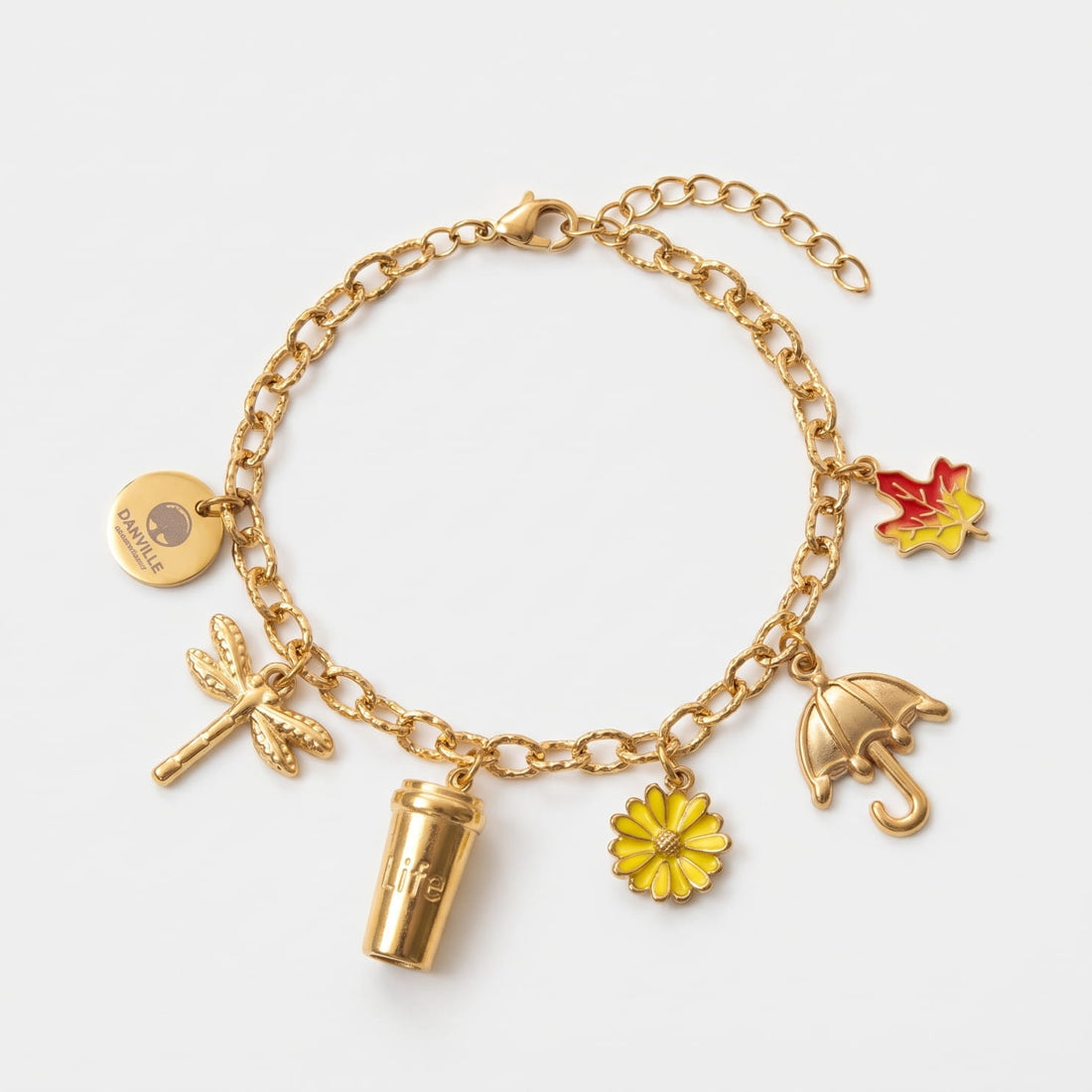 Flannel and Foliage Charm Bracelet