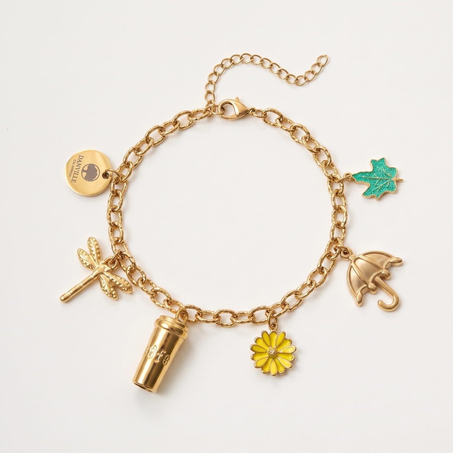 Flannel and Foliage Charm Bracelet