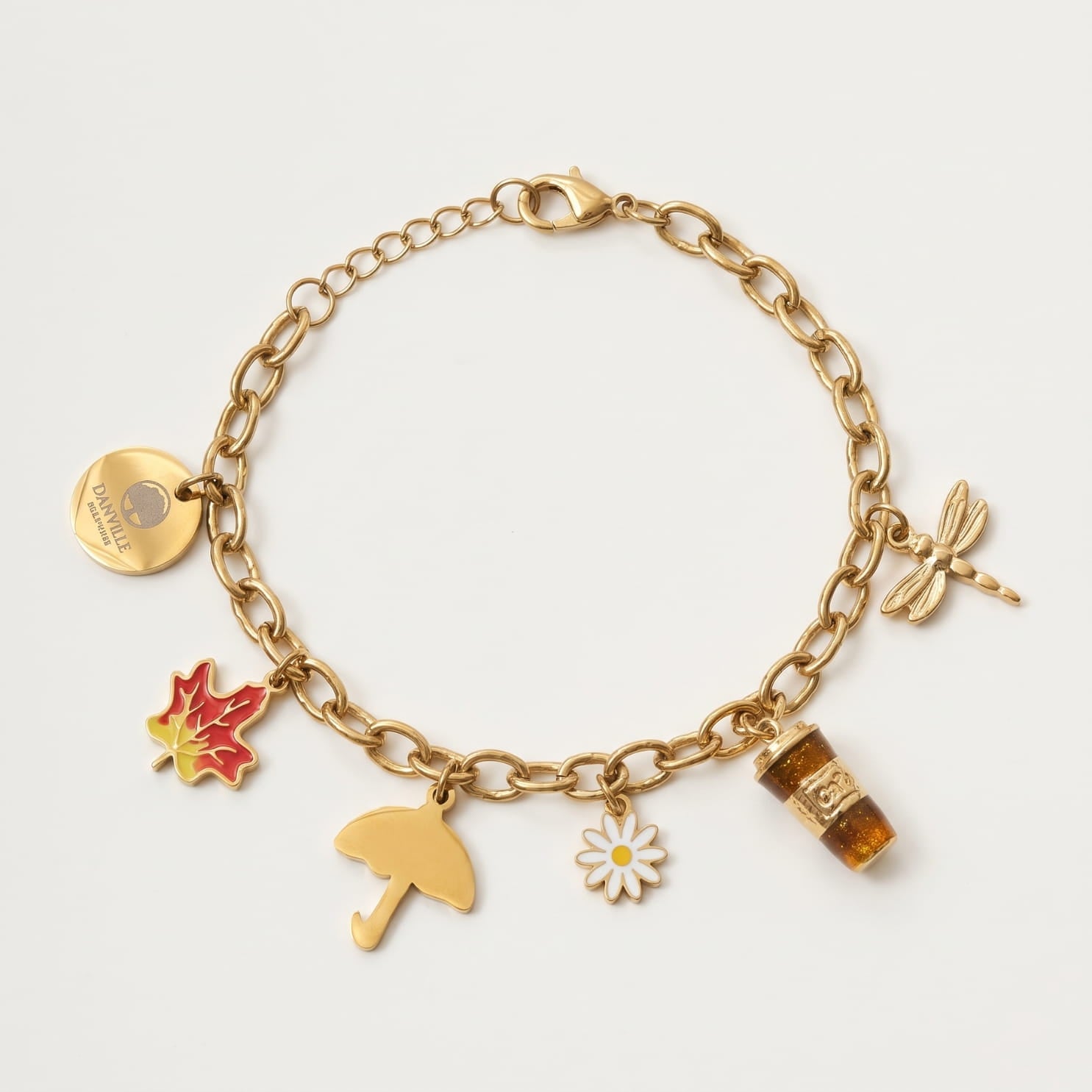 Flannel and Foliage Charm Bracelet