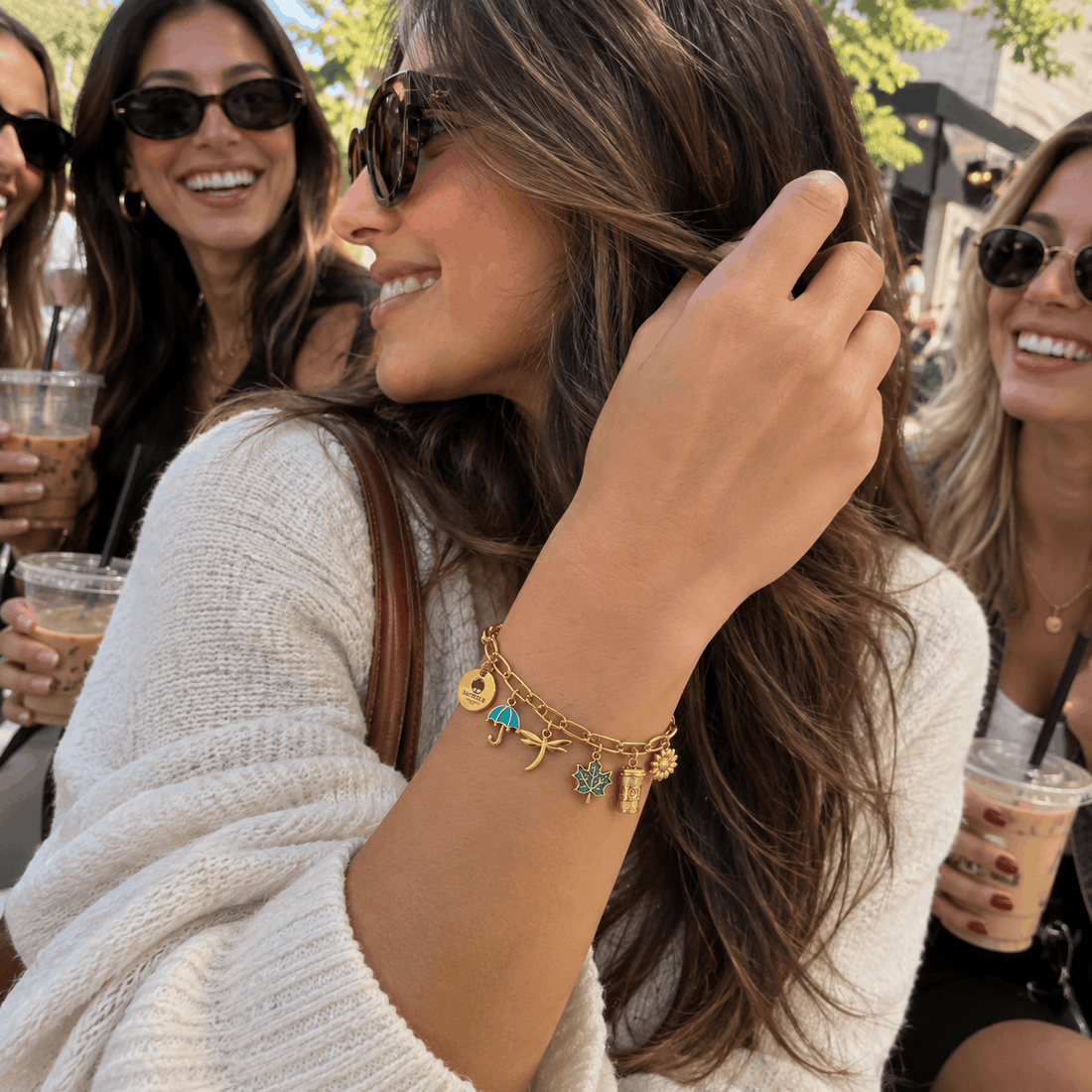 Flannel and Foliage Charm Bracelet