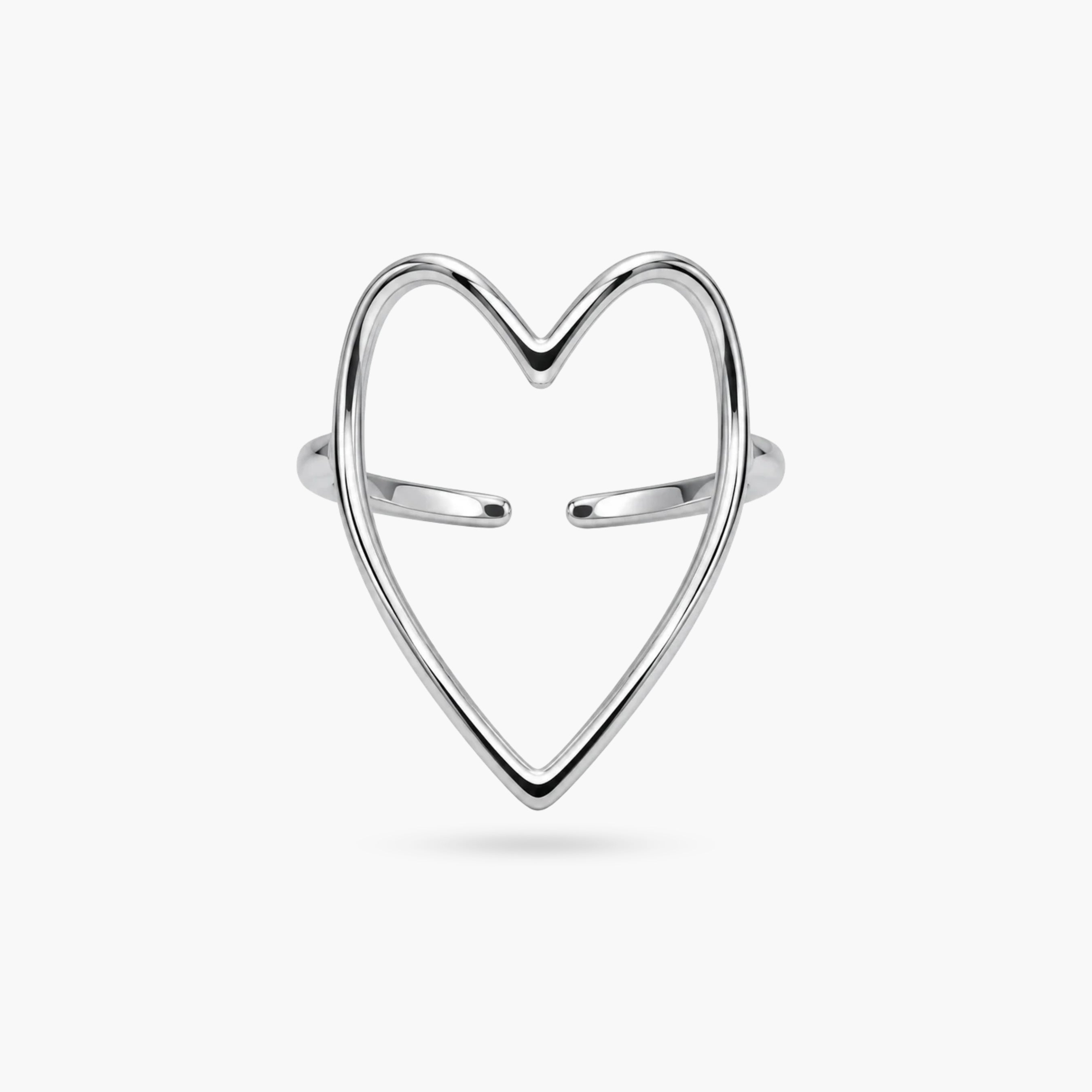 The Silhouette Heart Ring