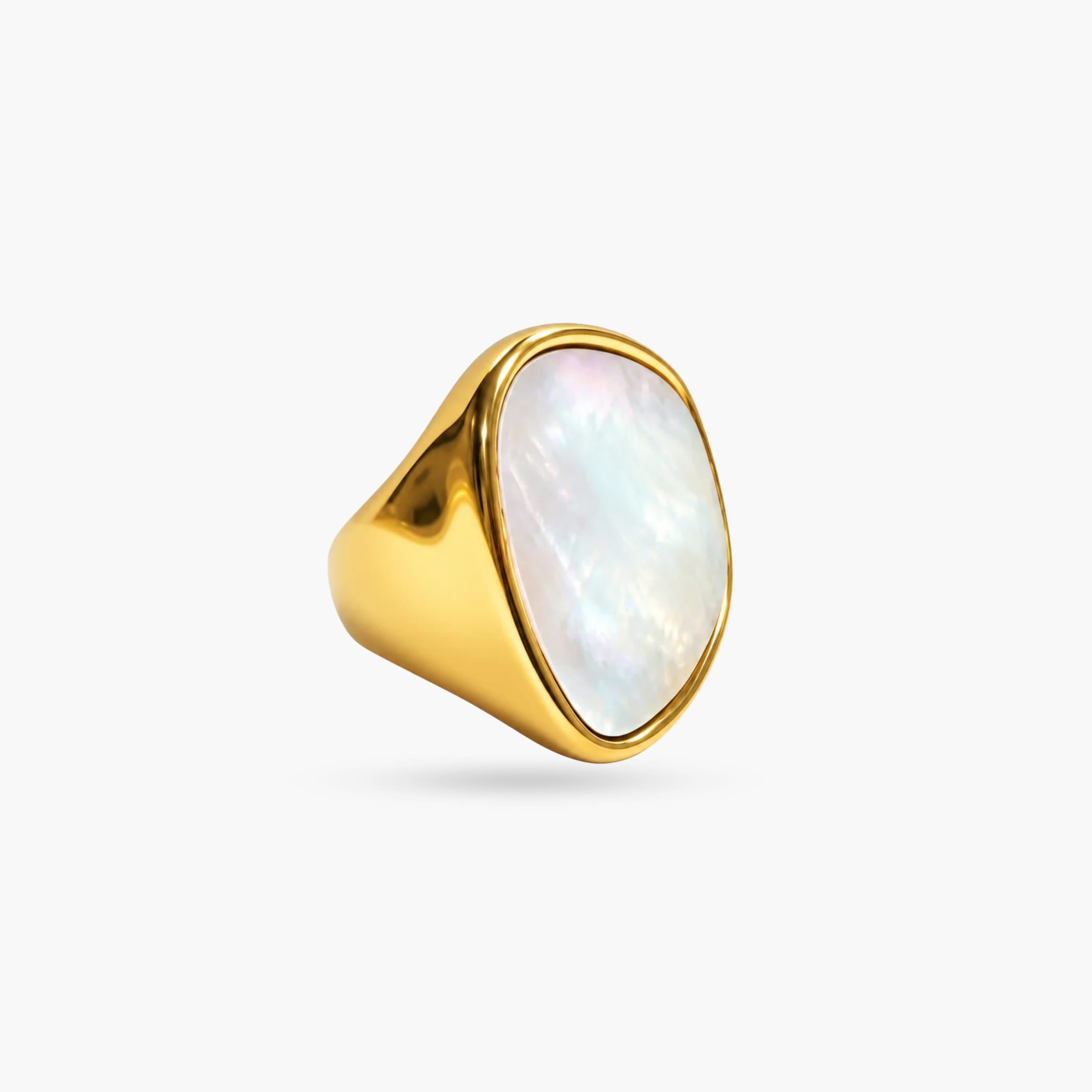 The Mother of Pearl Gold Ring