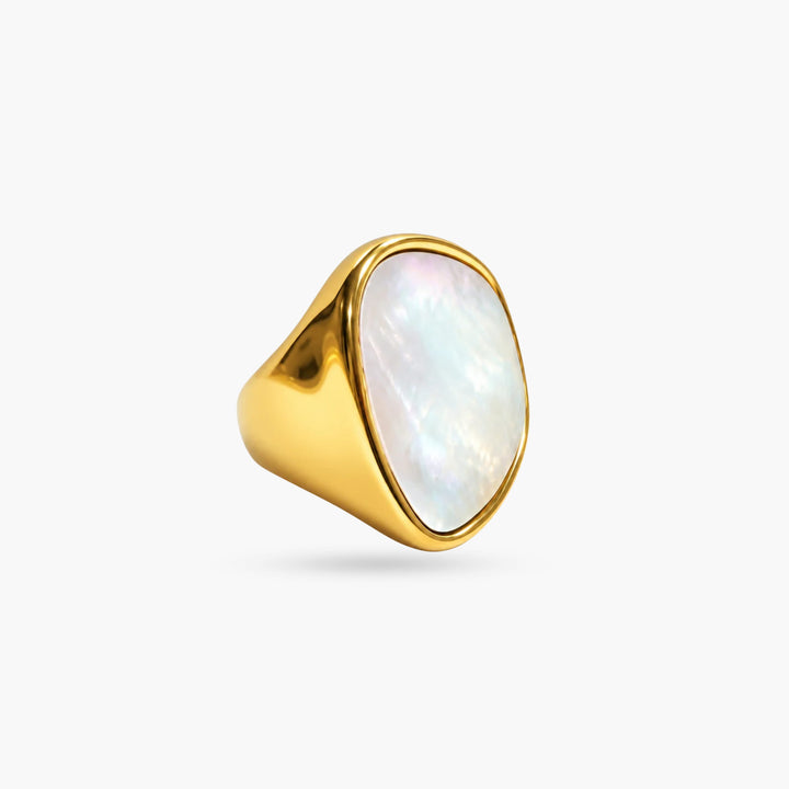 The Mother of Pearl Gold Ring