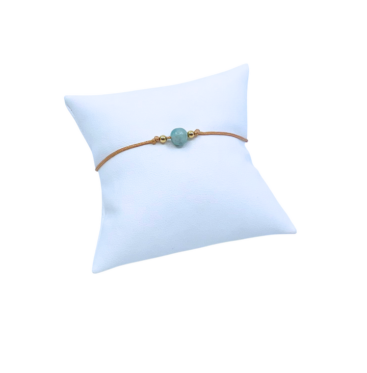 Savannah Cord Bracelet with Luna Green Bead