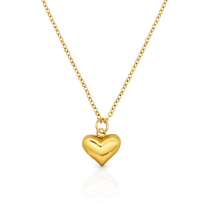 Heart of Gold Puff Necklace
