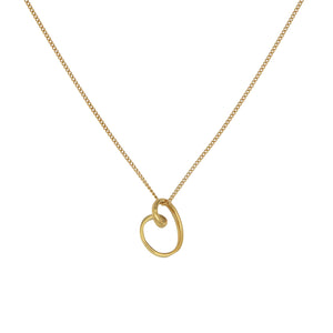 The Scribble Heart Gold Necklace