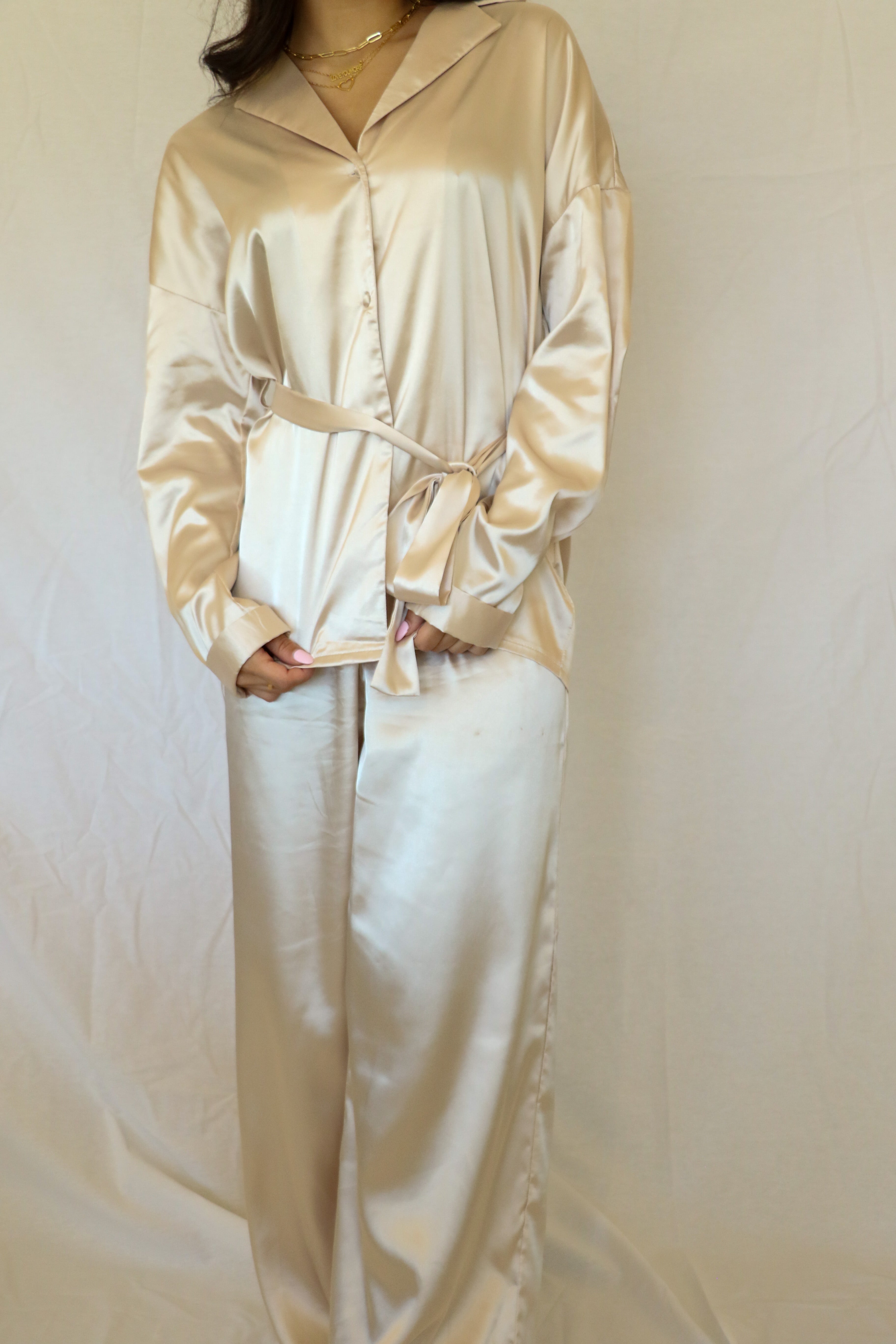 Satin Pajama with Belt