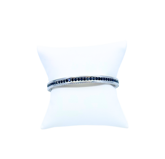 Black Rhinestone Channel Cuff