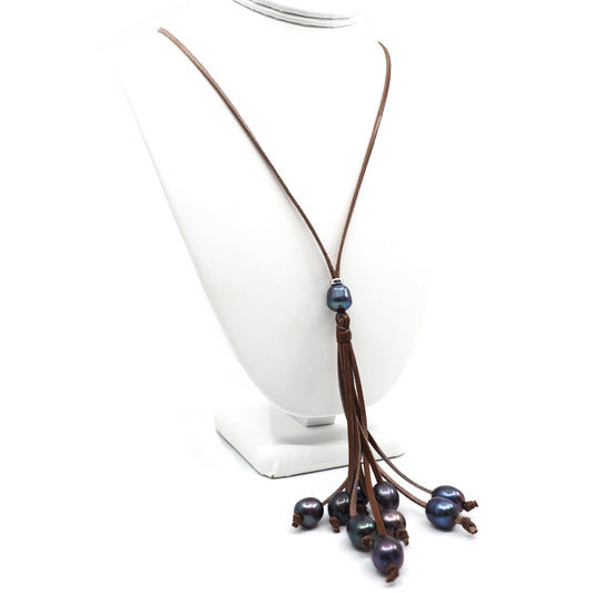 The Victoria Necklace in Blue Beads