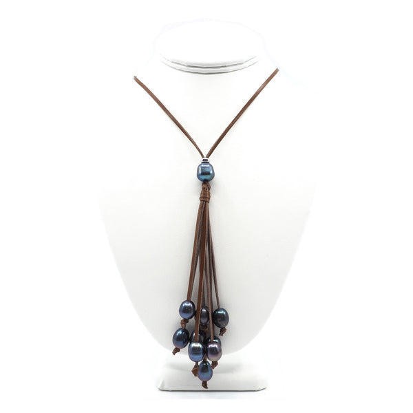 The Victoria Necklace in Blue Beads