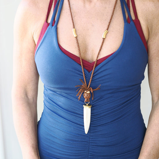 The Victoria Necklace in White Horn