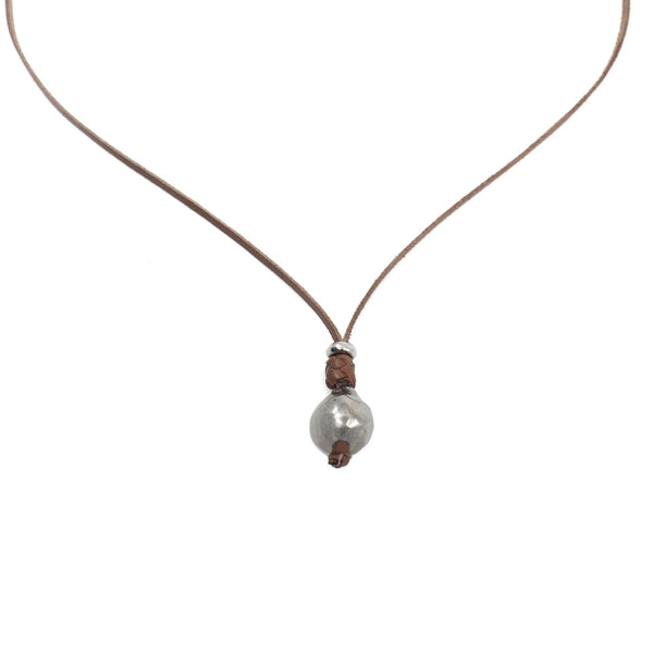 The Victoria Necklace in Metal and Leather