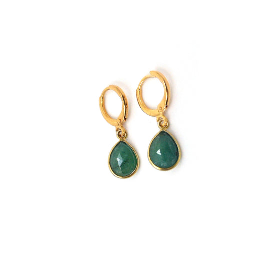 Emerald Teardrop Earrings