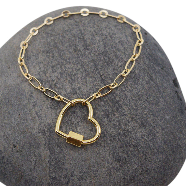 Take My Heart Cable Chain Bracelet