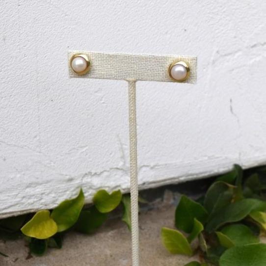 Whitney Pearl Studs in 10K Gold