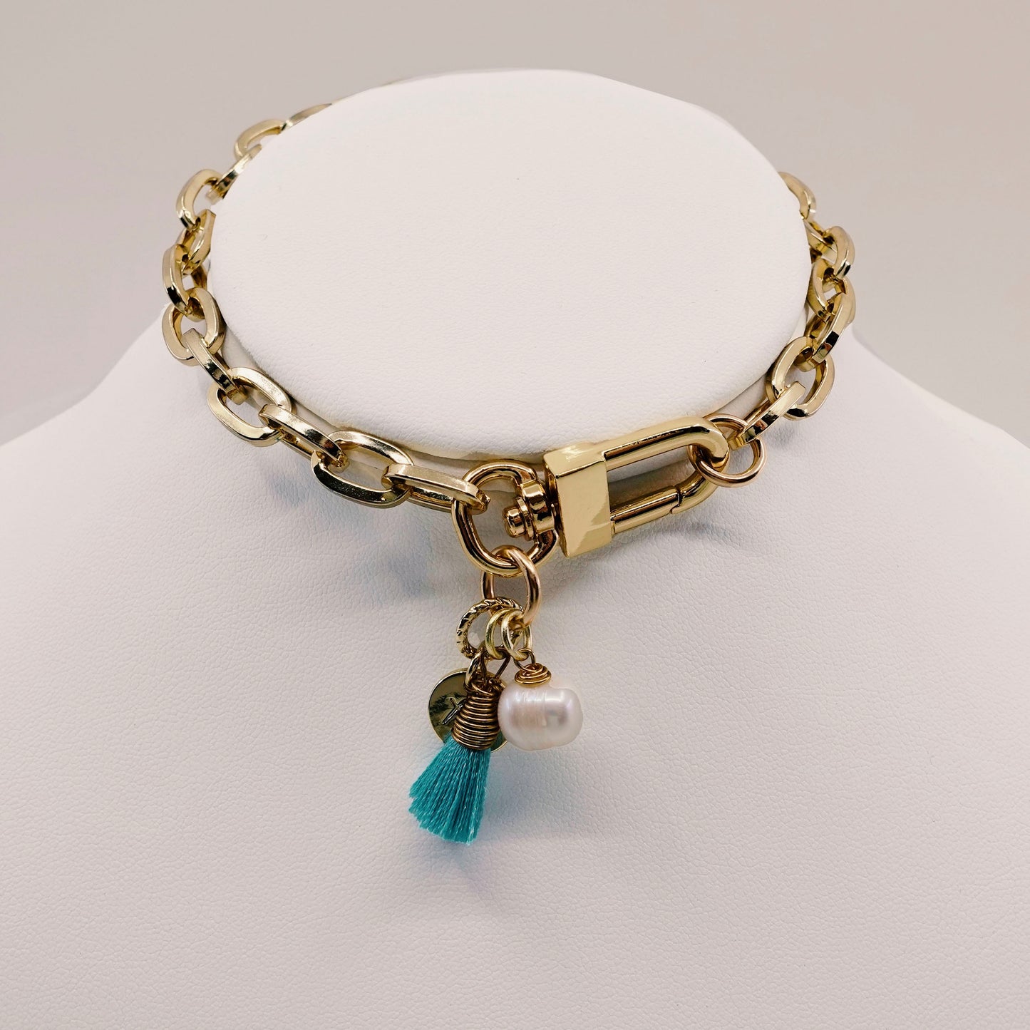 Ibiza for Lola - Gold Chain Dog Collar