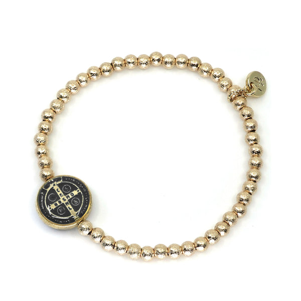 The Eternity Bracelet with St. Benedict Charm