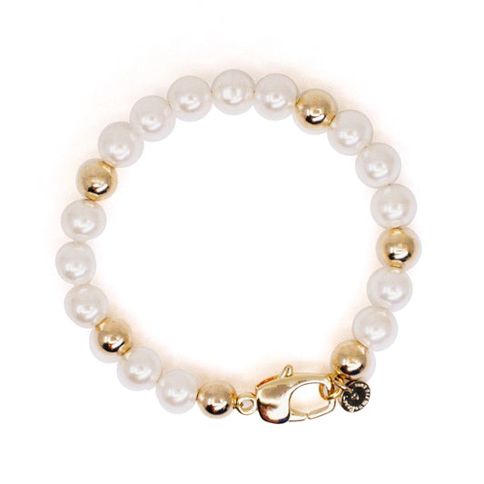 Eternity Forever Pearl Bracelet in Gold