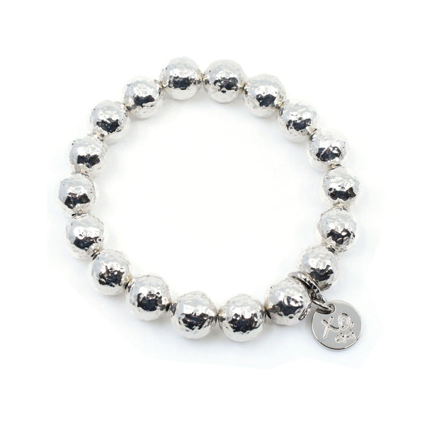The Eternity Bracelet in Hammered Silver