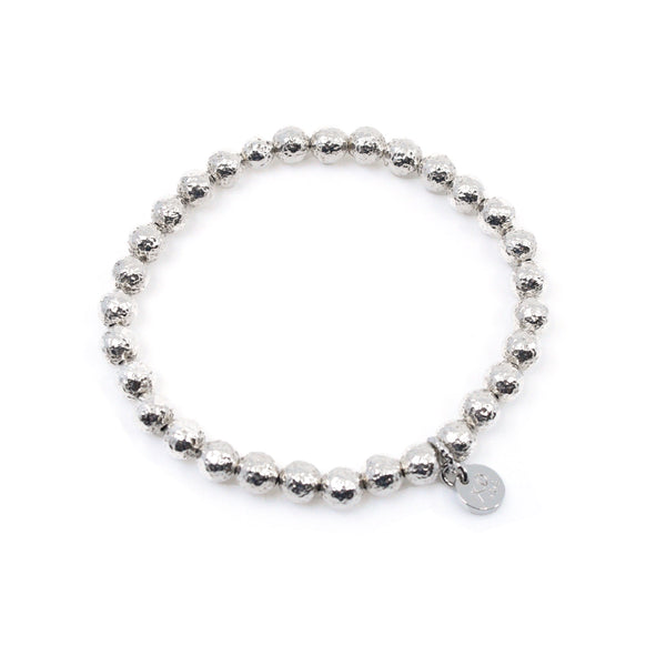 The Eternity Bracelet in Silver Hammered