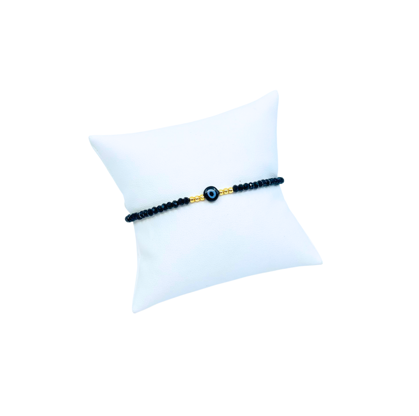 Evil Eye & Stones Cord Bracelet