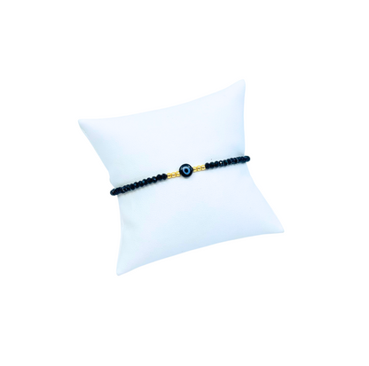 Evil Eye & Stones Cord Bracelet