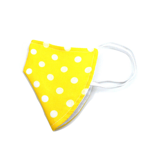 Face Mask - Yellow Polka Dot