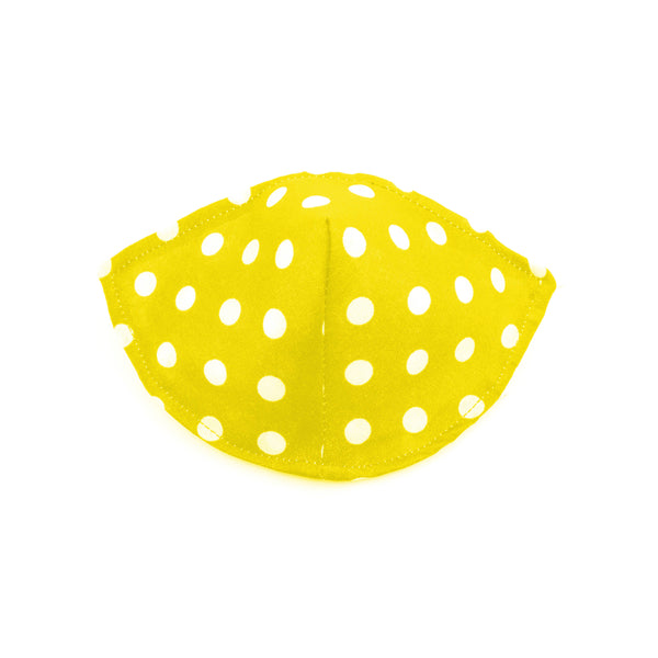 Face Mask - Yellow Polka Dot