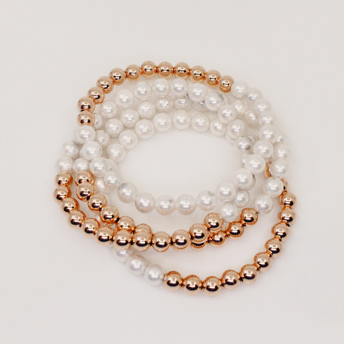Eternity Pearl Bracelet in Rose Gold