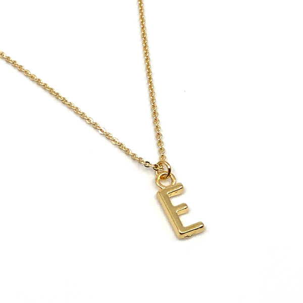 Alphabet Letter Necklace - Gold Small Single