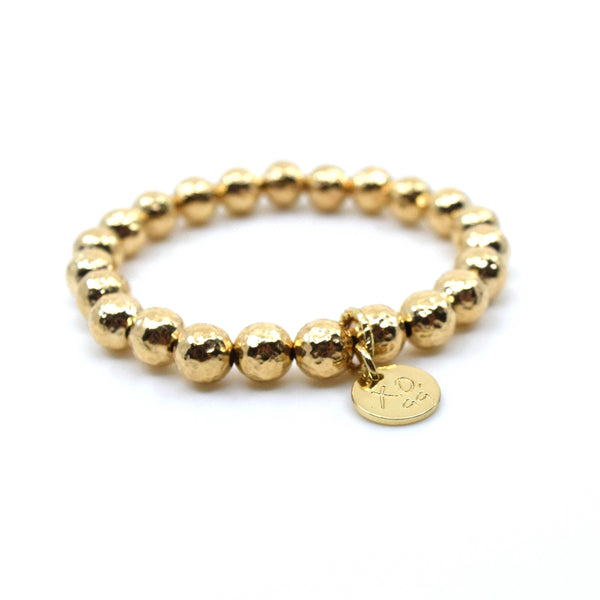 The Eternity Bracelet in Hammered Gold