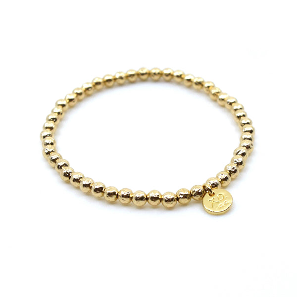 The Eternity Bracelet in Gold Hammered
