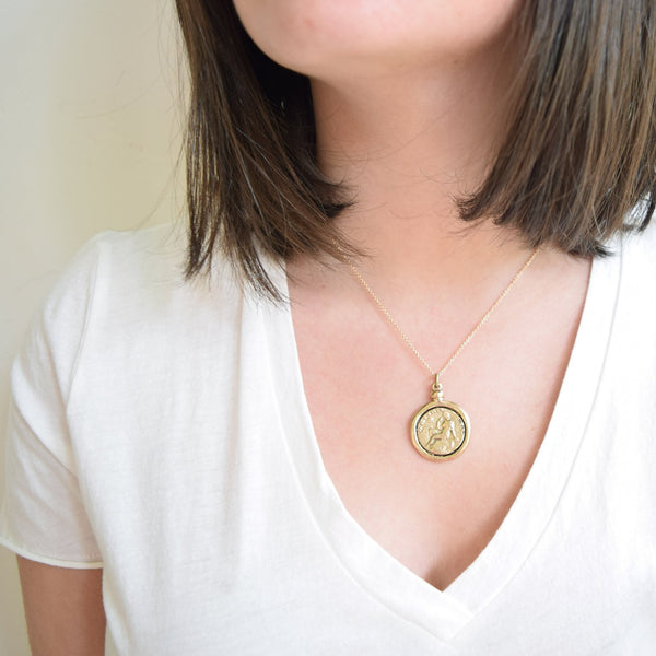 Gold Coin Necklace Woman