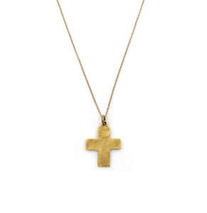 The Rustic Gold Walk in Faith Cross Necklace
