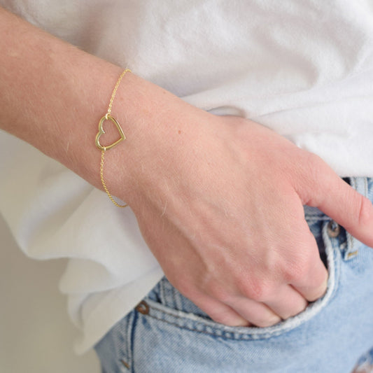 Follow Your Heart Silhouette Bracelet
