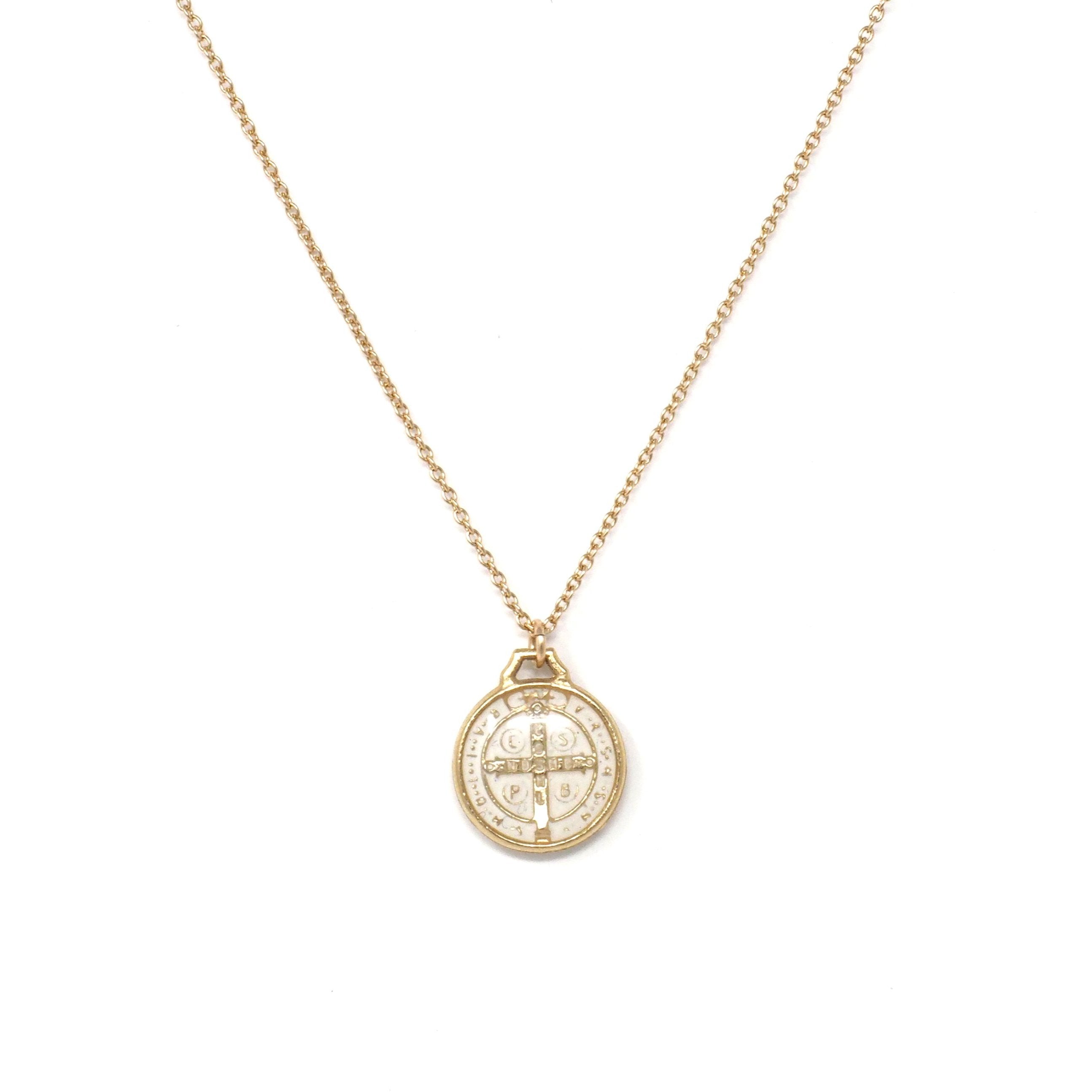 St. Benedict Necklace in Enamel