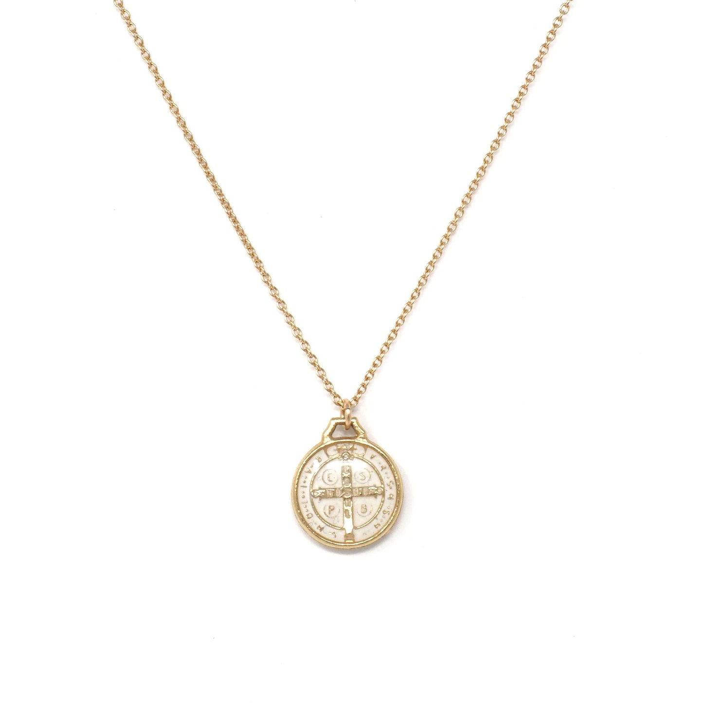 St. Benedict Necklace in Enamel